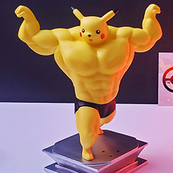 Pikachu Flexing Bodybuilding Figures
